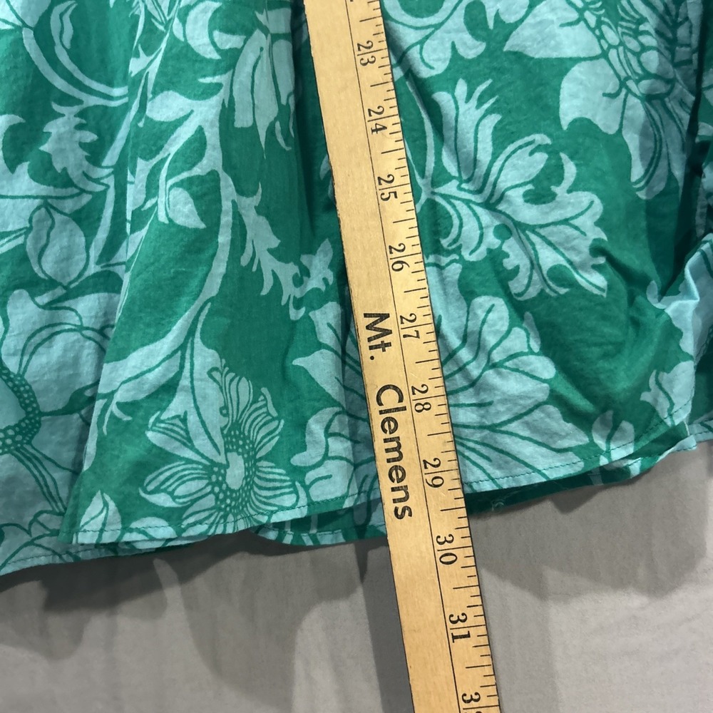 Talbots Sz 1X Plus Poplin Cotton Midi Skirt Floral Paisley Pockets Spring Breezy - Picture 11 of 12